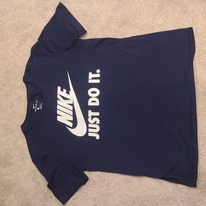 Nike Blue Logo T-shirt, M